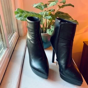 Leather Ankle Boot Heels